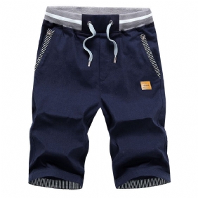 2024 Zomer Nieuwe Heren Cropped Linnen Shorts Slim Fit Ademend Dun Gedeelte