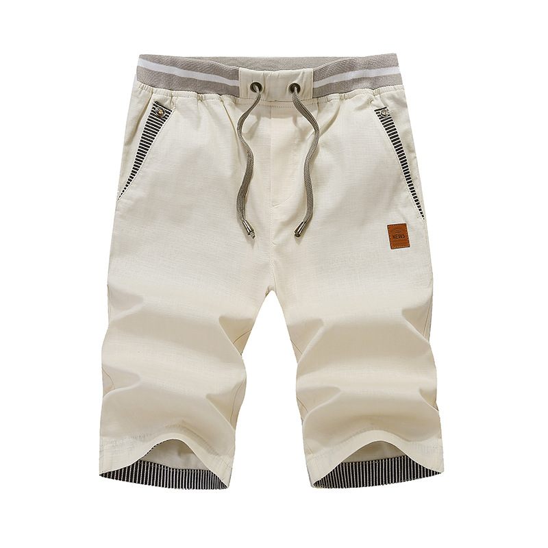 2024 Zomer Nieuwe Heren Cropped Linnen Shorts Slim Fit Ademend Dun Gedeelte