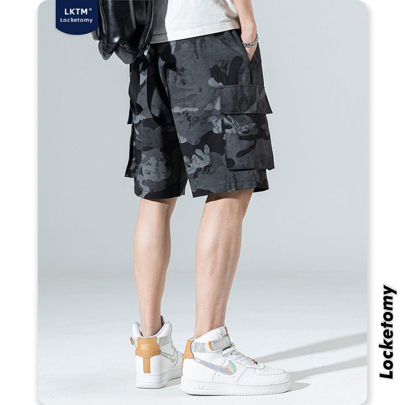 Camouflage Casual Cargo Shorts Heren Los Recht Strand