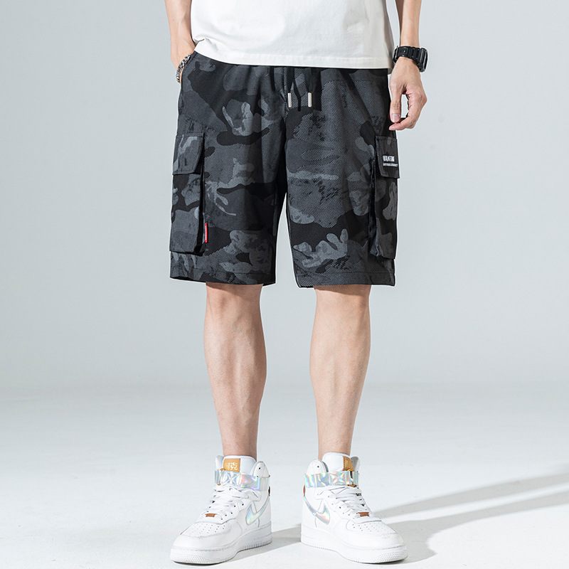 Camouflage Casual Cargo Shorts Heren Los Recht Strand