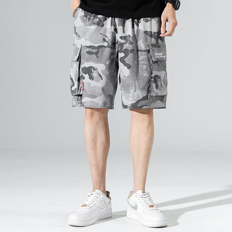 Camouflage Casual Cargo Shorts Heren Los Recht Strand