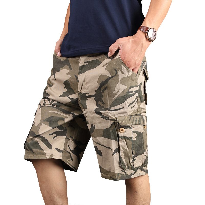 Camouflage Korte Broek Heren Multi-pocket Tooling Vijf Punten