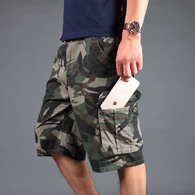 Camouflage Korte Broek Heren Multi-pocket Tooling Vijf Punten