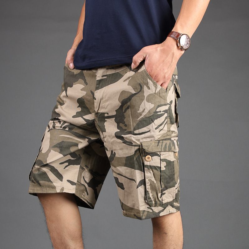 Camouflage Korte Broek Heren Multi-pocket Tooling Vijf Punten