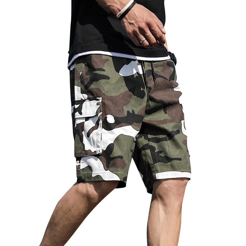 Camouflage Losse Casual Korte Werkkleding Voor Heren