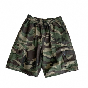 Camouflagebroek Casual Heren Zomer Dun Recht Los Tooling Vijf Punten