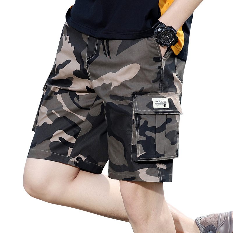 Cargoshorts Voor Heren Zomer Vijf Punten Losse Casual Camouflagestrandshorts