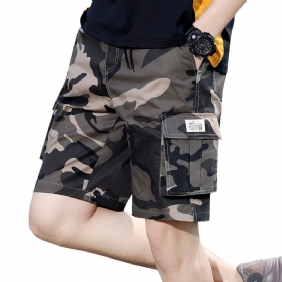 Cargoshorts Voor Heren Zomer Vijf Punten Losse Casual Camouflagestrandshorts