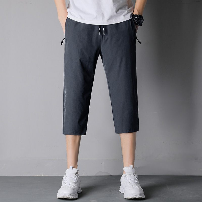 Coole Cropped Broek Heren Zomer Losse Rechte Sport Casual