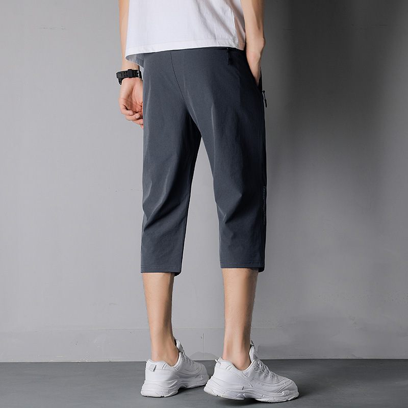 Coole Cropped Broek Heren Zomer Losse Rechte Sport Casual