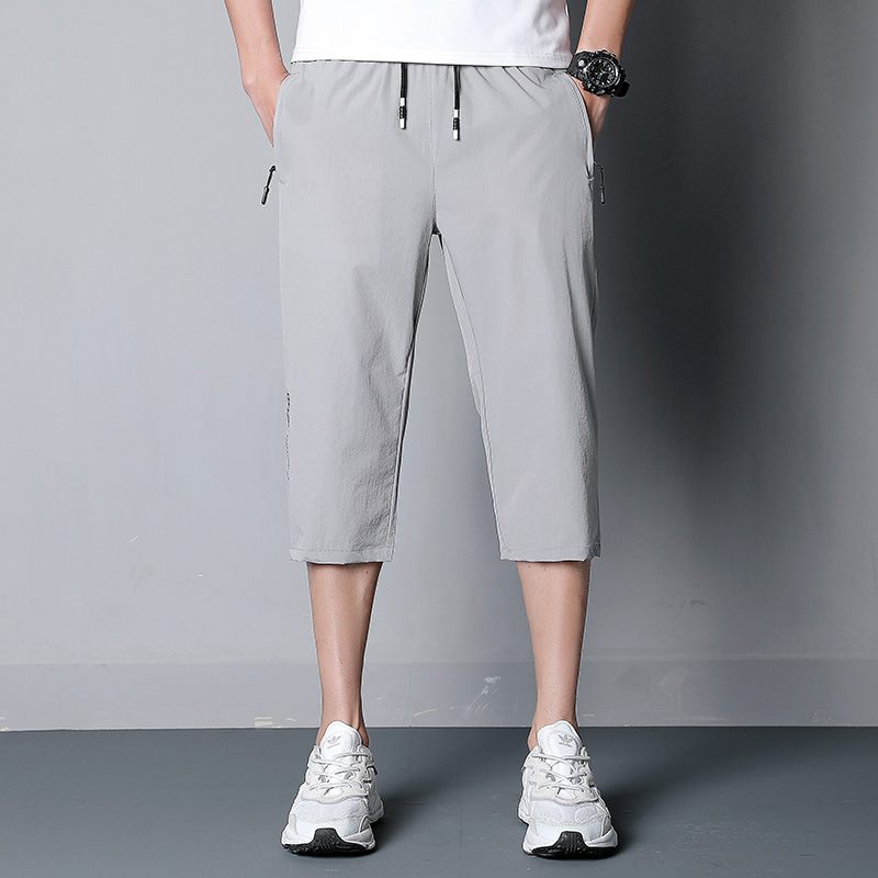 Coole Cropped Broek Heren Zomer Losse Rechte Sport Casual