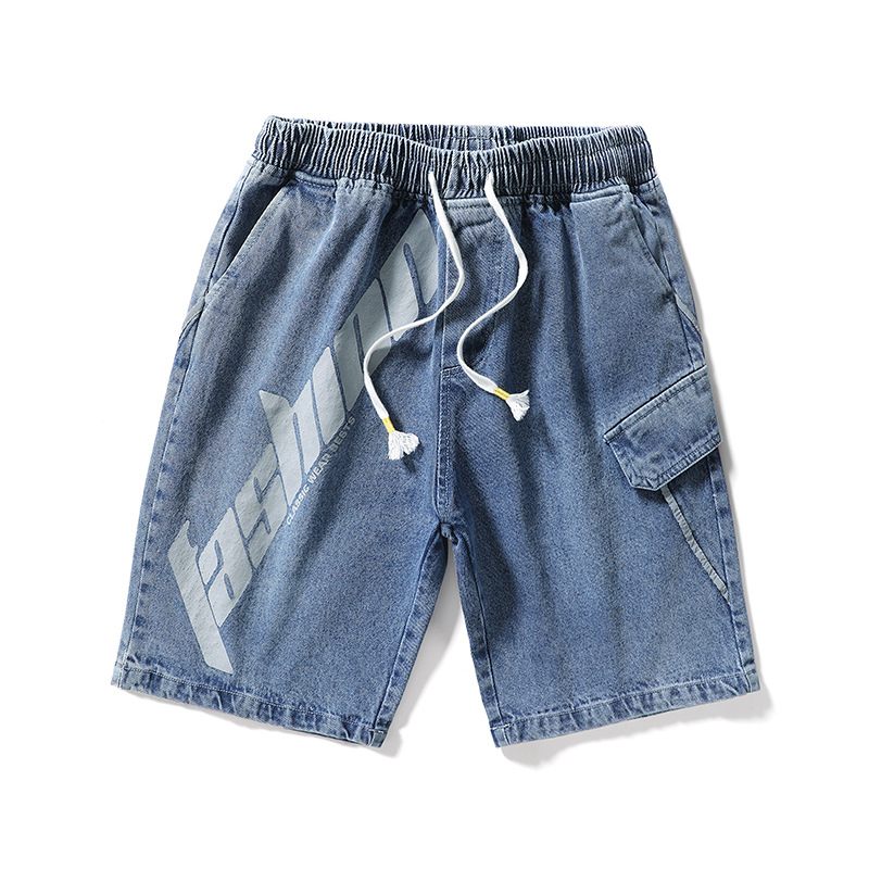 Denim Casual Short Voor Heren Met Losse Pasvorm