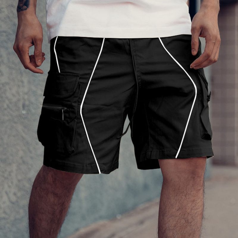 Effen Kleur Shorts Trend Heren Sport Casual Vijf Punten