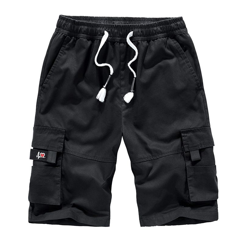 Heren Zomer Katoenen Werkkleding Shorts Losse Vijf Punten Casual