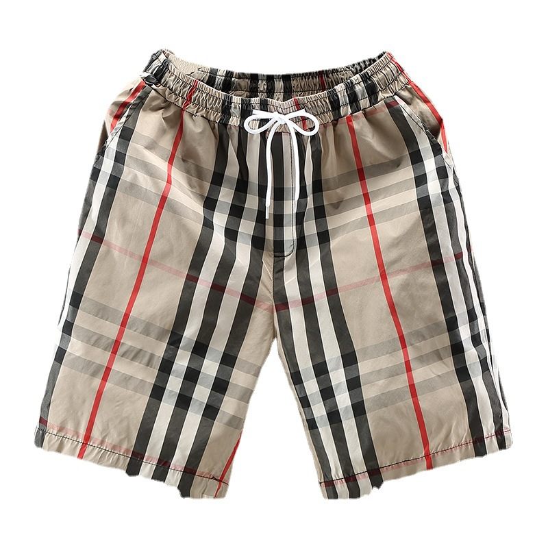 Herenshort Five Points Casual Plaid Sports Outdoor Beach