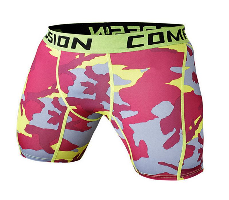 Herenshorts Camouflage Hardlopen Training Fitness Sport Casual Zweetabsorberend Elastisch Dun Strak