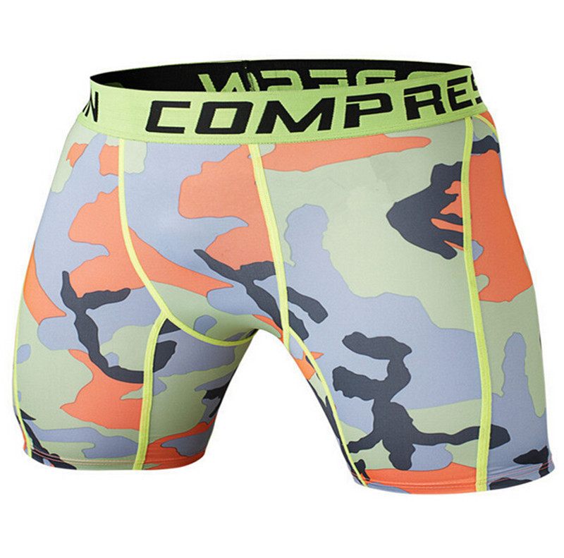 Herenshorts Camouflage Hardlopen Training Fitness Sport Casual Zweetabsorberend Elastisch Dun Strak