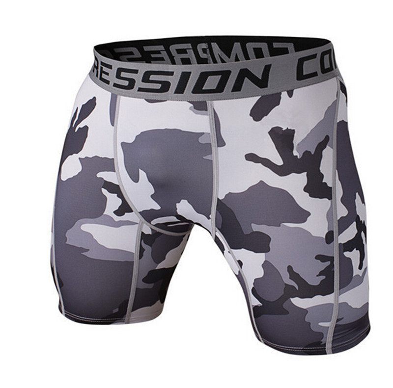 Herenshorts Camouflage Hardlopen Training Fitness Sport Casual Zweetabsorberend Elastisch Dun Strak