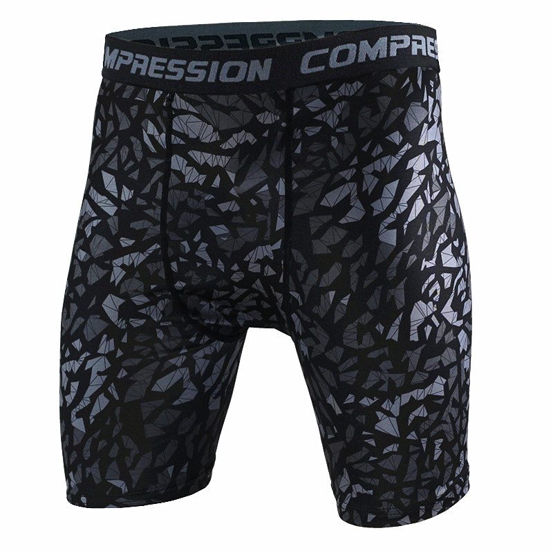 Herenshorts Camouflage Hardlopen Training Fitness Sport Casual Zweetabsorberend Elastisch Dun Strak