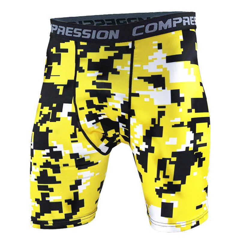 Herenshorts Camouflage Hardlopen Training Fitness Sport Casual Zweetabsorberend Elastisch Dun Strak