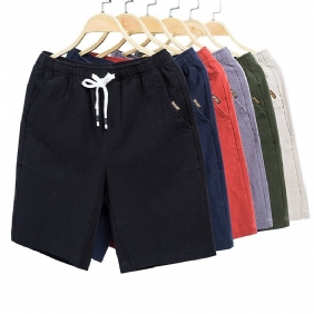 Herenshorts Katoen Linnen Los Casual Trendy