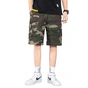 Herenshorts Trendy Losse Camouflage Five Point Casual Workwear