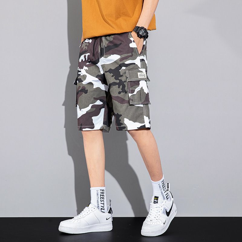 Herenshorts Trendy Losse Camouflage Five Point Casual Workwear