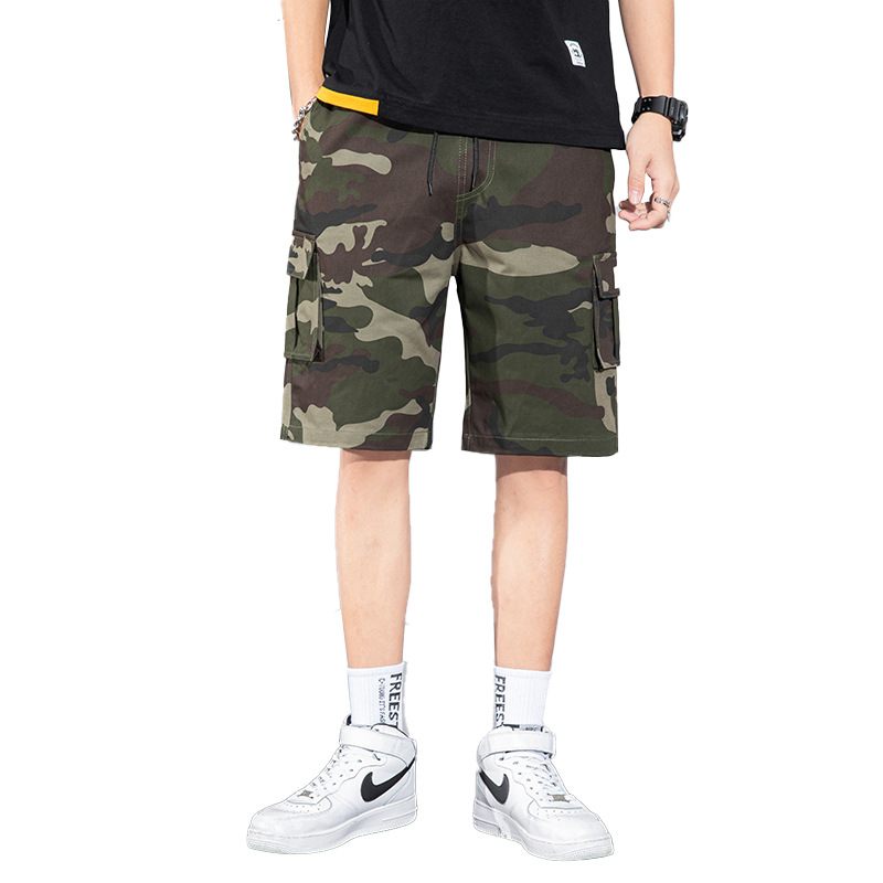 Herenshorts Trendy Losse Camouflage Five Point Casual Workwear