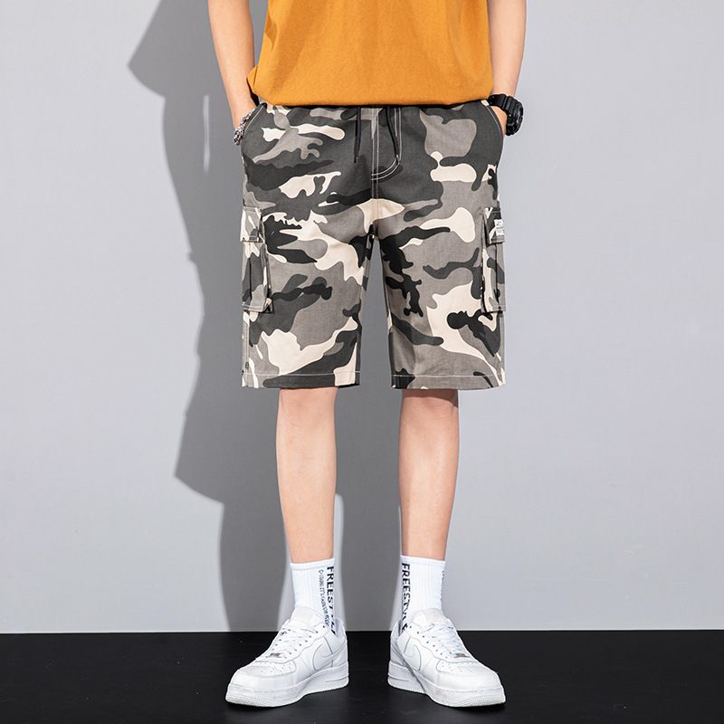 Herenshorts Trendy Losse Camouflage Five Point Casual Workwear