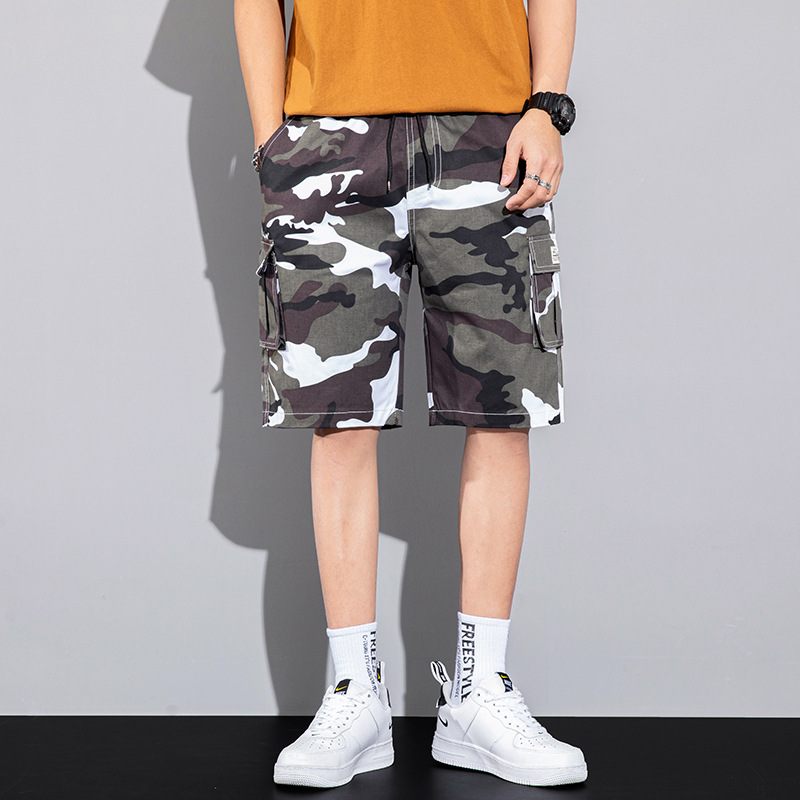 Herenshorts Trendy Losse Camouflage Five Point Casual Workwear