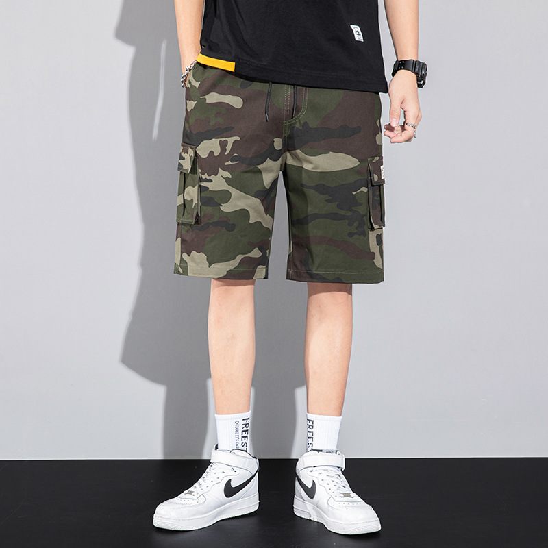 Herenshorts Trendy Losse Camouflage Five Point Casual Workwear