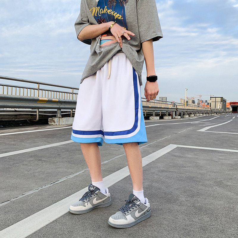 Korte Broek Met Wijde Pijpen Knielengte Heren Losse Casual Basketbal Vijf Punten