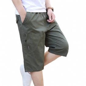 Korte Strandshorts Voor Heren Zomer Casual Losse Zak Met Ritssluiting