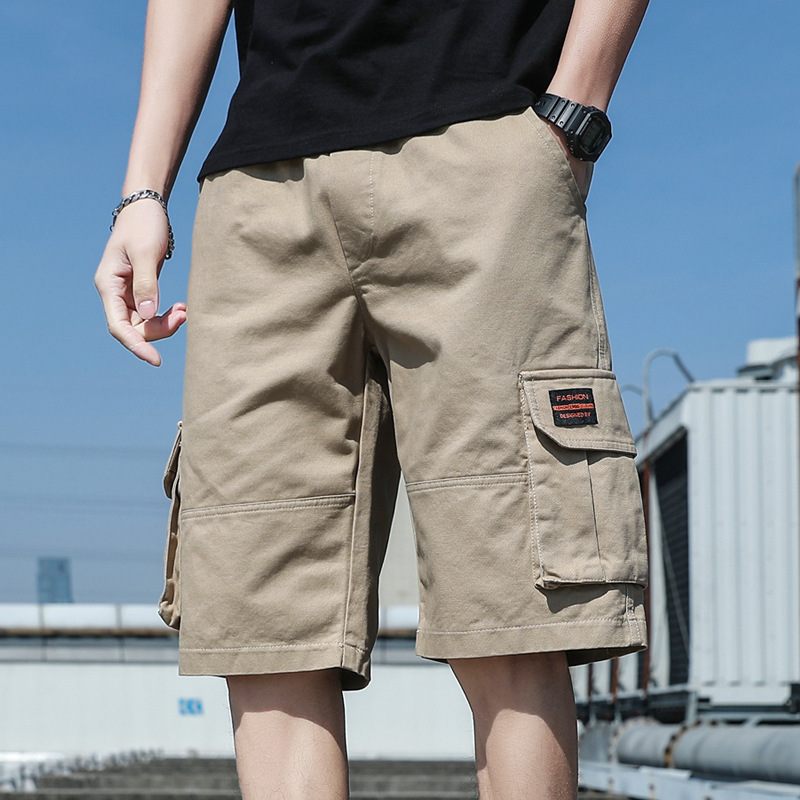 Lente- En Zomeroveralls Herenoveralls Shorts Trend Vijf Punten Losse Casual 2024 Zomercamouflage