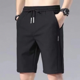 Rechte Tube Shorts Voor Mannen Dunne Casual Sport Vijf Punten Los