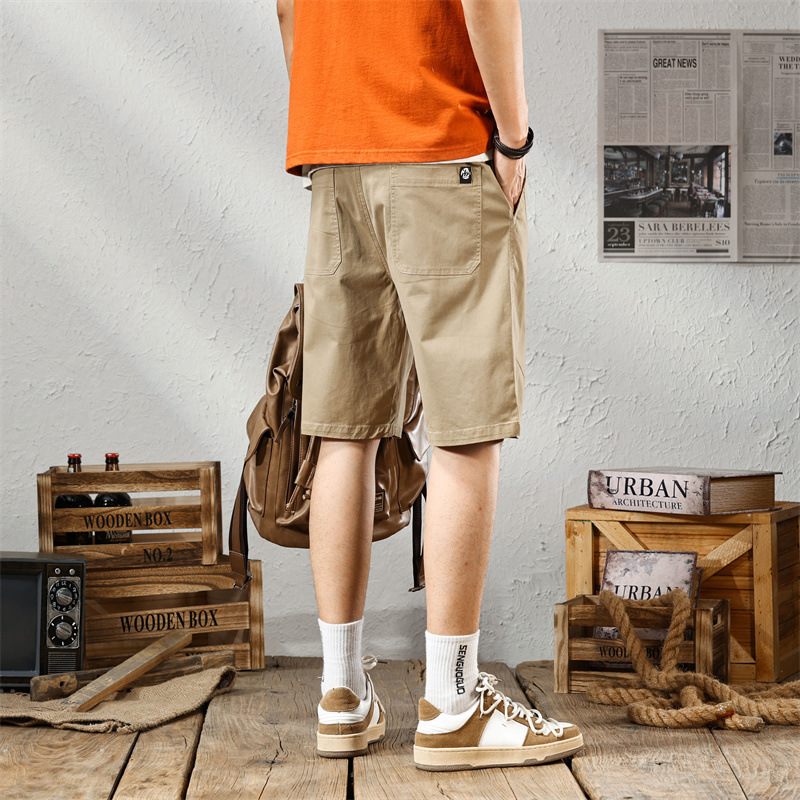 Retro Tooling Shorts Heren Nieuwe Trend Casual Vijf Punten