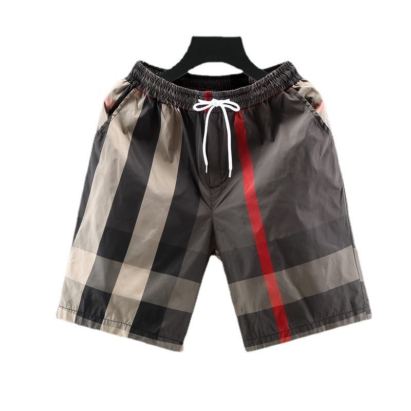 Shorts Heren Casual Trend Plaid Five Points Home Loose Beach