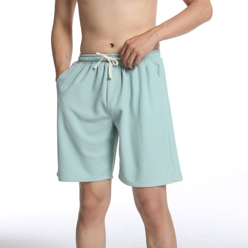 Strandshort Voor Heren Losse Shorts Sport Grote Broek Ademende Effen Kleur Cropped