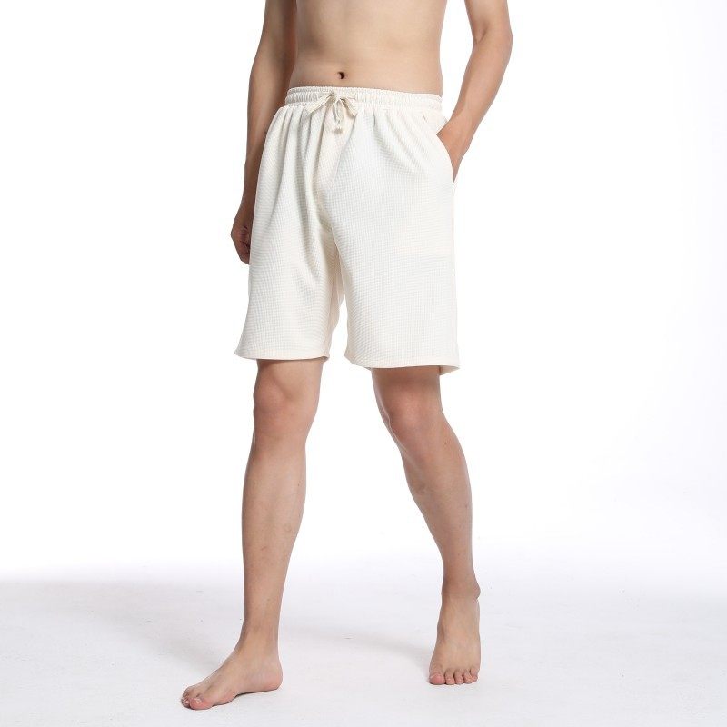 Strandshort Voor Heren Losse Shorts Sport Grote Broek Ademende Effen Kleur Cropped