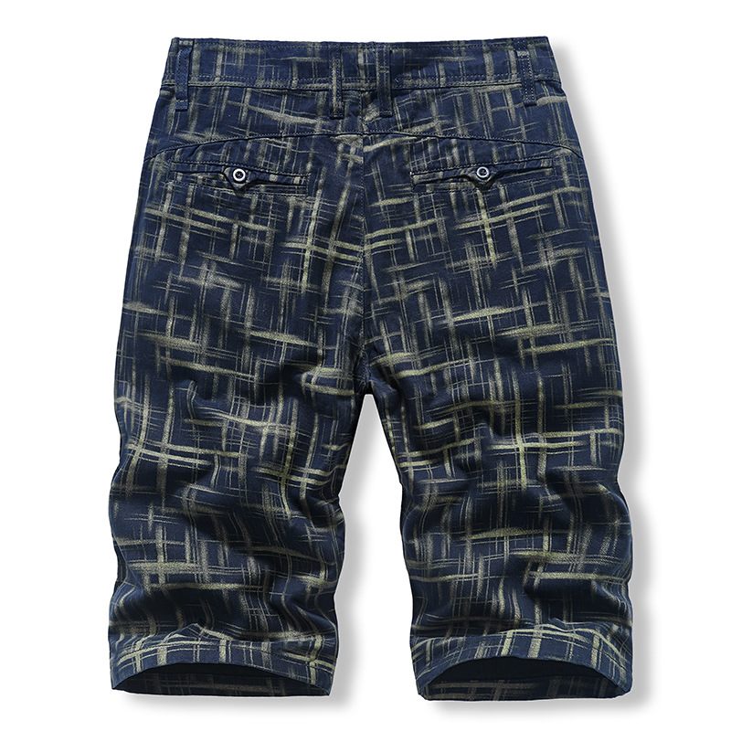 Vrijetijdsbroek Voor Heren Zomersporttrend Katoenen Tooling Plaid