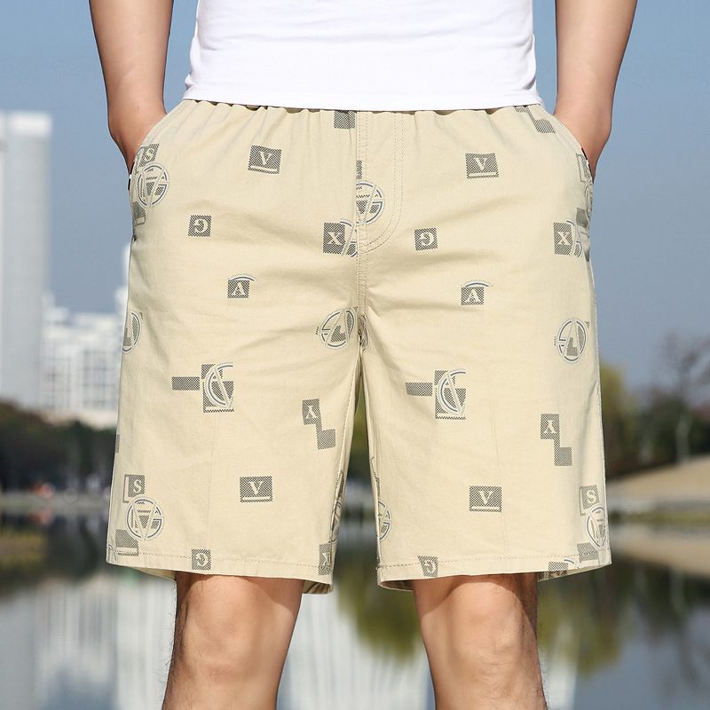 Werkkleding Cropped Herenshort Comfortabel Bedrukt