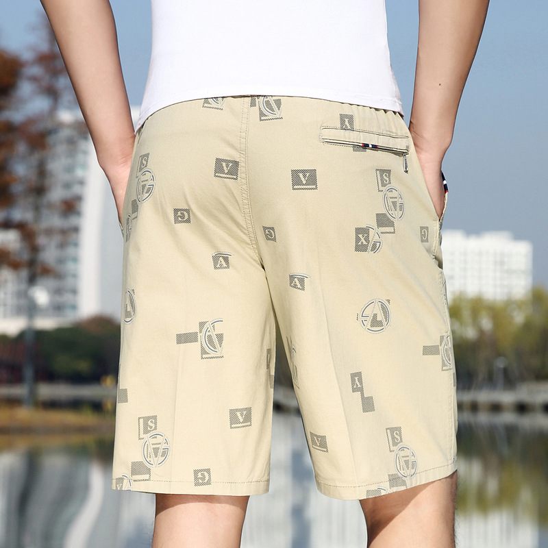 Werkkleding Cropped Herenshort Comfortabel Bedrukt