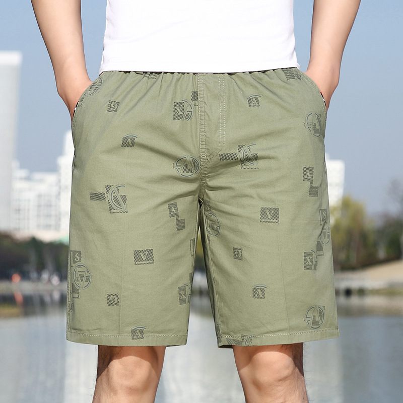 Werkkleding Cropped Herenshort Comfortabel Bedrukt