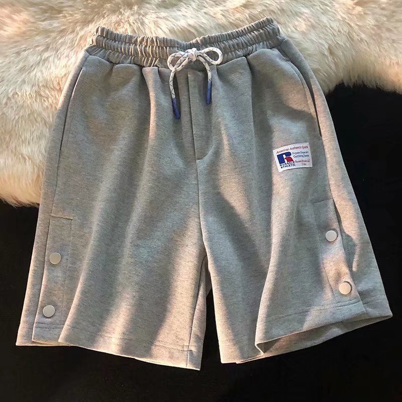 Zomer Casual Herenshorts Effen Kleur Kleurcontrast Splitsen Los Recht Draperen Vijf Punten Sport