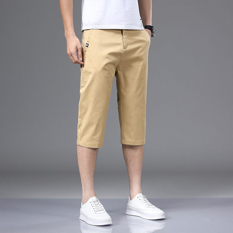 Zomer Dunne Katoenen Shorts Heren Casual Zevenpunts Recht Los