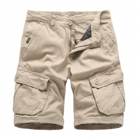 Zomer Heren Capribroek Losse Werkkleding Katoenen Shorts