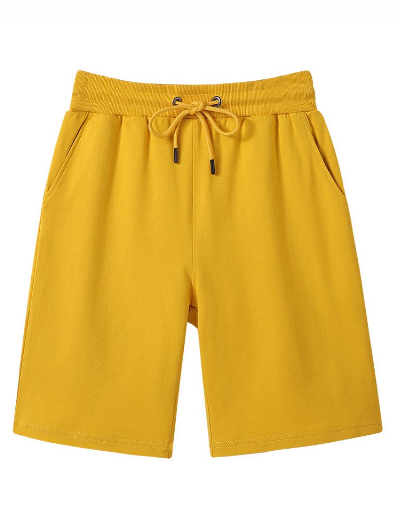 Zomer Katoenen Ademende Casual Shorts Heren Nieuwe Trend Strand Vijf Punten