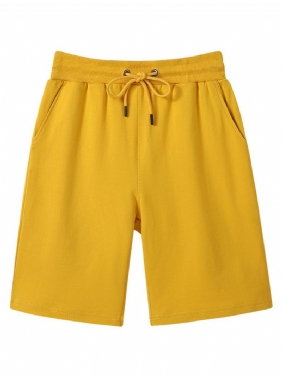 Zomer Katoenen Ademende Casual Shorts Heren Nieuwe Trend Strand Vijf Punten