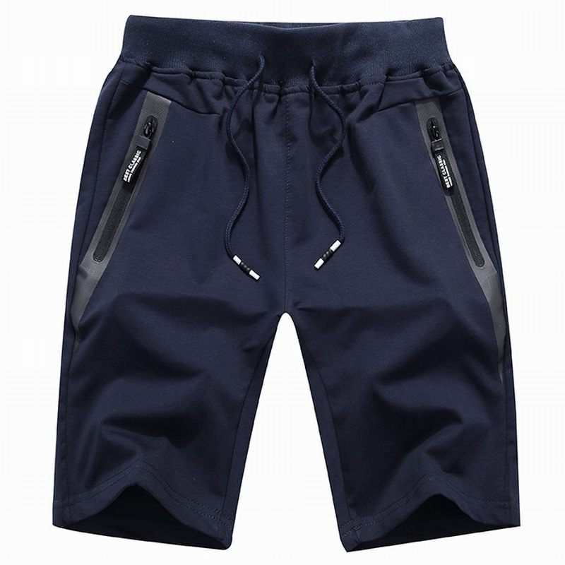 Zomer Nieuwe Casual Elastische Shorts Heren Gebreide Vijf Punten Strand