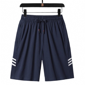 Zomershort Heren Slank Casual Dun Gedeelte Trendy Strand Recht Vijf Punten